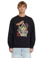 Volcom pánská mikina Noder Crew Black | Černá | Velikost XL