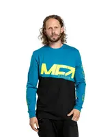 Meatfly pánské tričko s dlouhým rukávem Judgement Funky Blue Racing | Modrá | Velikost S | 100% bavlna