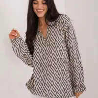 Blouse-D73771M11186B-beige