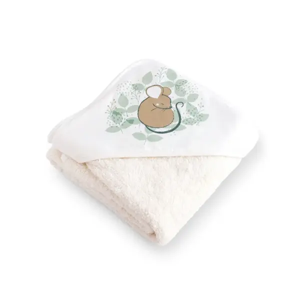 bonjourbébé detská bavlnená osuška s kapucňou 100x100cm Spring Cottage I.