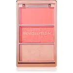Revolution Blush Icon Palette paleta tvářenek odstín Authentic Peach 9.8 g
