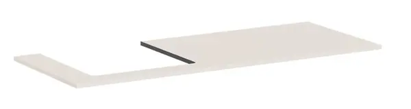 Hansgrohe Xilesa E - Doska pod umývadlo, 138x55 cm, výrez vľavo, matná béžová 54272780