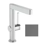 Hansgrohe Finoris - Umývadlová batéria, s výpusťou Push-Open a otočným výtokom, kefovaný čierny chróm 76060340