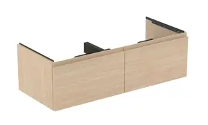 Ideal Standard Finesse - Umývadlová skrinka, 120x51x37 cm, 2 zásuvky, biely dub E3398US