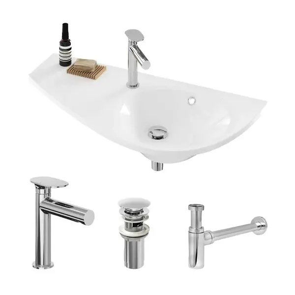 Ravak - Set umývadla a batérie Ravak s príslušenstvom SANIXRAV0004