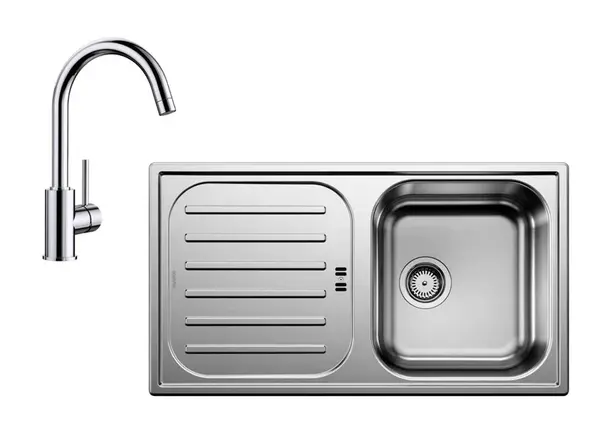 Blanco - Set drezu Flex Pro a batérie Mida, nerezová/chróm SET 02-C 25 MIDA