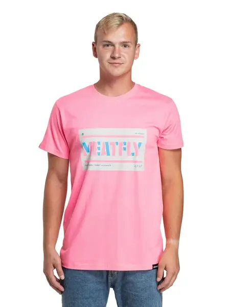 Meatfly pánské tričko Rele Neon Pink | Růžová | Velikost XXXL | 100% bavlna
