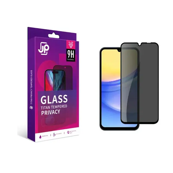 JP Titan Privacy extra odolné tvrzené sklo, Samsung Galaxy A25, černé