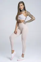 Gym Glamour Legíny bezešvé Beige, L, beige