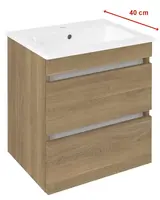 Sapho Ezara - Umyvadlová skříňka, 48x39x54 cm, 2 zásuvky, dub Cuneo EZ492-2525
