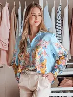 Dámská oversize halenka BLOSSIVA s květinovým vzorem