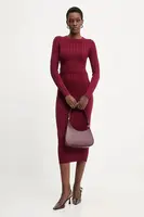 Svetr a sukně Answear.LAB dámský, vínová barva