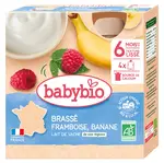 BABYBIO Kapsička mléčná svačinka malina banán 4 x 85 g