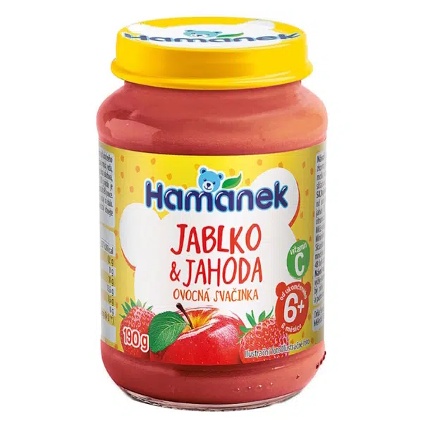 HAMÁNEK Jahoda s jablky 6m+ 190 g