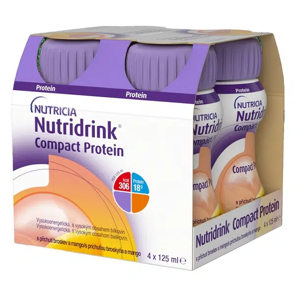 NUTRIDRINK Compact protein broskev/mango 4 x 125 ml