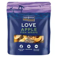 FISH4DOGS Pamlsky pro psy rybí závitky s jablkem 90 g
