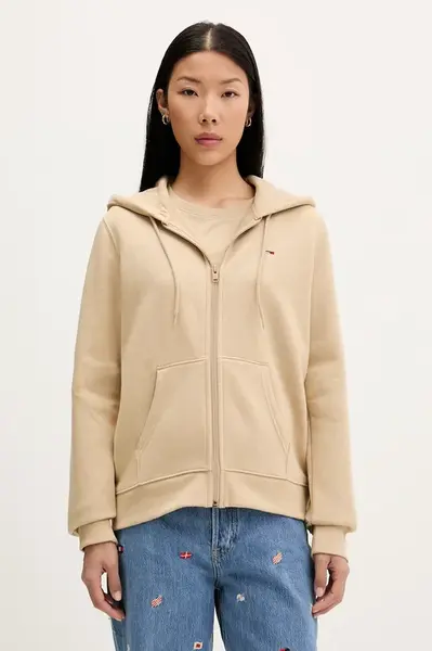 Tommy Jeans  rozepínací mikina dámská s bavlnou