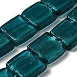 Handmade Silver Foil Lampwork Beads Strands