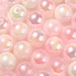 UV Plating Rainbow Iridescent Acrylic Beads