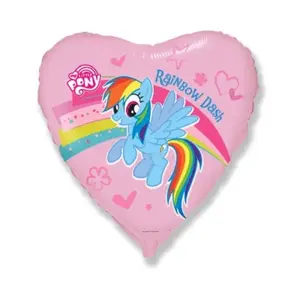 Balónek fóliový Poník s duhou, 45 cm