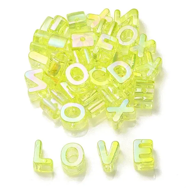 UV Plating Rainbow Iridescent Acrylic Beads