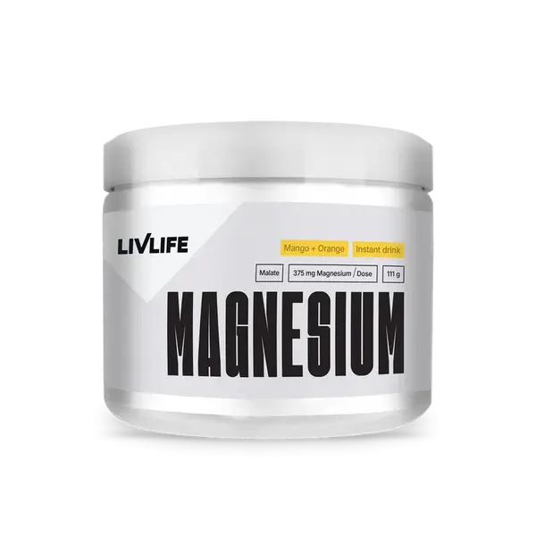 LIVLIFE Magnesium malate 15% drink mango + pomeranč 111 g