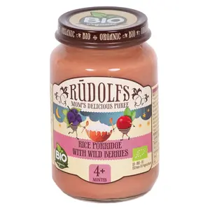 RUDOLFS Bio rýžová kaše s lesními plody 4m+ 190 g