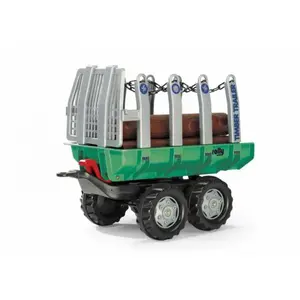 Rollytoys Vlečka s kládami Timber Trailer 2-os-zelená