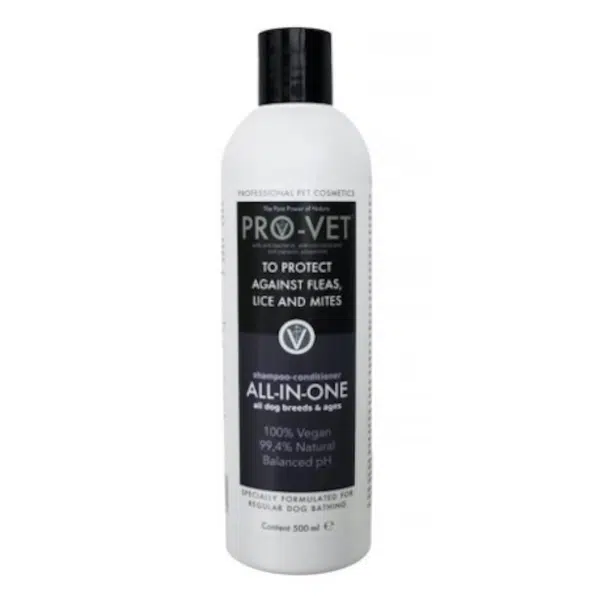 PRO-VET All in One antiparazitní šampon a kondicionér pro psy 500 ml
