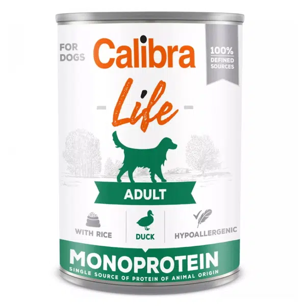 CALIBRA Life konzerva Adult Duck with rice pro psy 400 g