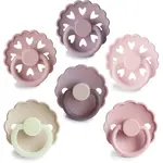 FRIGG 6-Pack Pacifiers Round Silicone Size 2 dudlík Blooming Love 6 ks