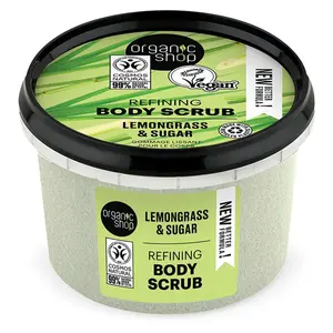 ORGANIC SHOP Zjemňující tělový peeling Citronová tráva a cukr 250 ml