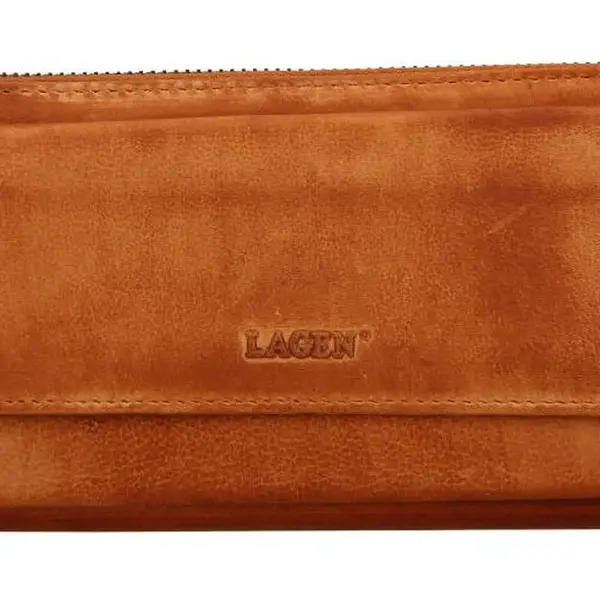 Dámská kožená peněženka Lagen 786-017/D Caramel