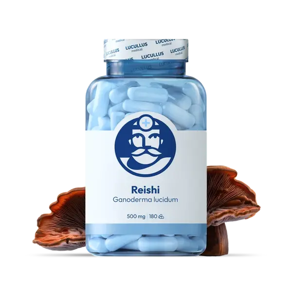 Dr. LUCULLUS Reishi 2× 60 kapsúl Ganoderma lucidum