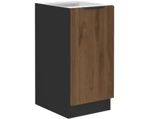 Dolní kuchyňská skříňka Monza, 40 cm, ořech/černá