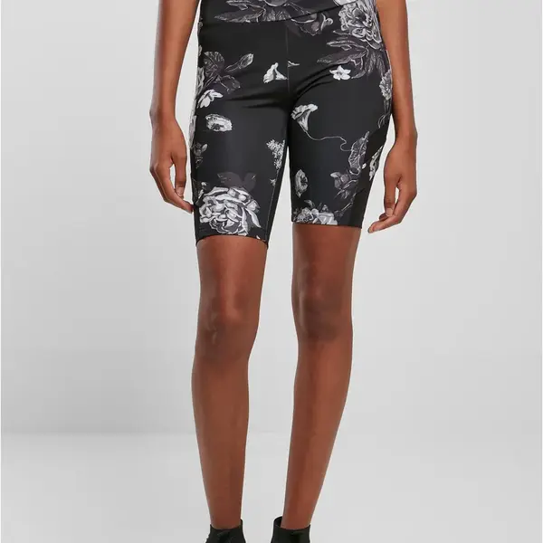 Dámské kraťasy High Waist Tech Mesh AOP Cycle Shorts darkflower