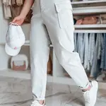 Spodnie damskie baggy GOTRENDI jasnoszare Dstreet