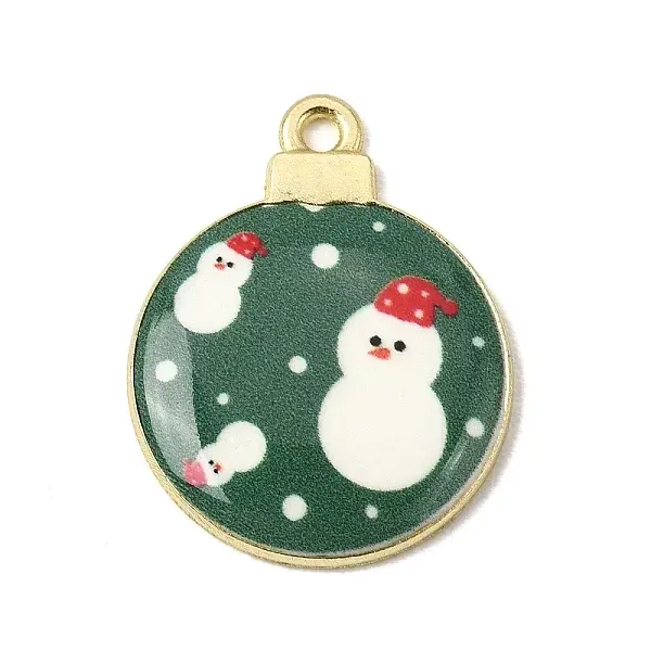 Christmas Printed Alloy Pendants