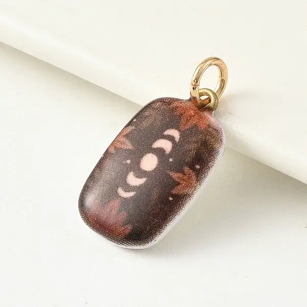 1Pc Brass Enamel Pendants