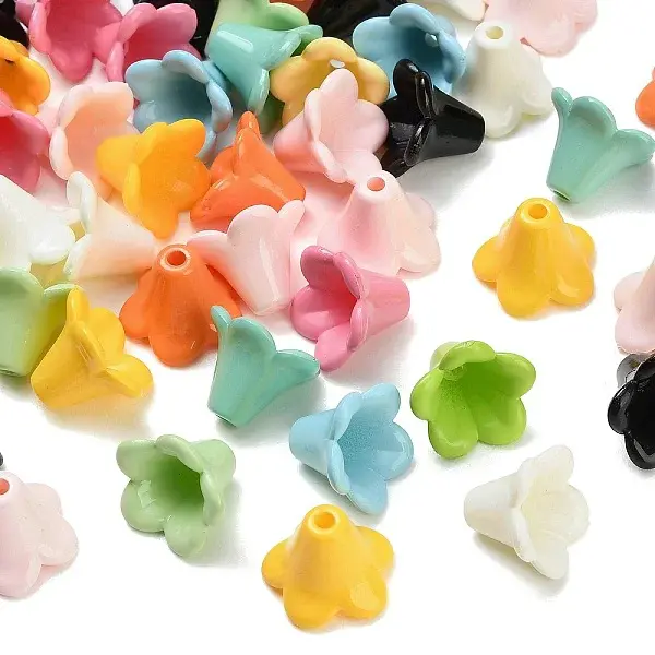 Opaque Acrylic Bead Caps