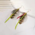 Bohemian Style Feather Dangle Earrings