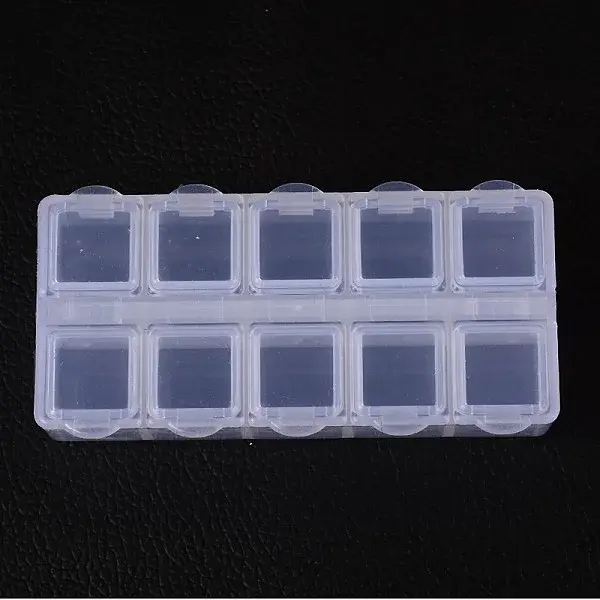 Cuboid Plastic Bead Containers