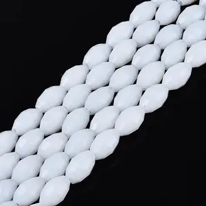 Opaque Solid Color Glass Beads Strands