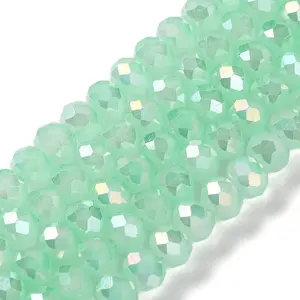 Baking Electroplate Glass Beads Strands