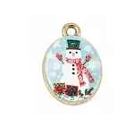 Christmas Printed Alloy Pendants