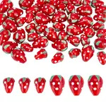 Handmade Lampwork 3D Strawberry Beads