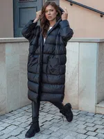 Płaszcz/kurtka zimowa damska oversize ANNIKA czarna Dstreet
