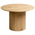 Beliani JÍDELNÍ STŮL Světle hnědý 120/120 cm Sheho