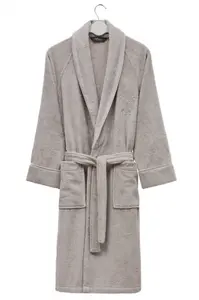 Modalový unisex župan DELUXE S Světle šedá