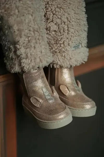 Donsje  chelsea čižmy detské kožené Kheera Boots  Unicorn